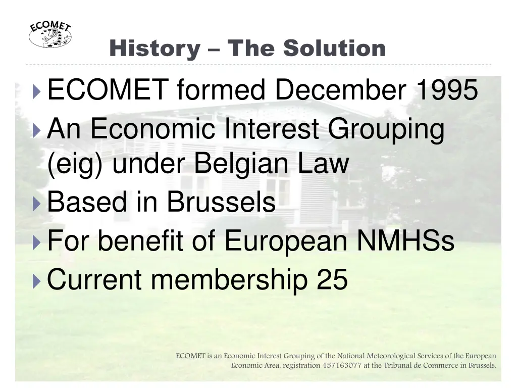 history the solution ecomet formed december 1995