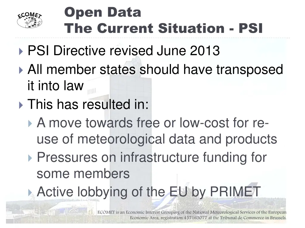open data the current situation psi