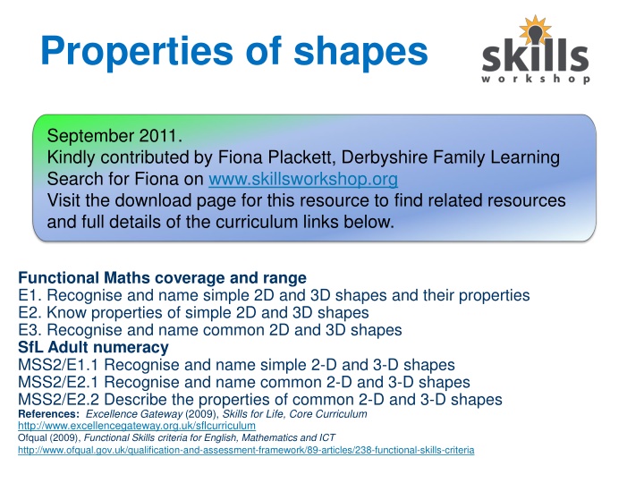 properties of shapes
