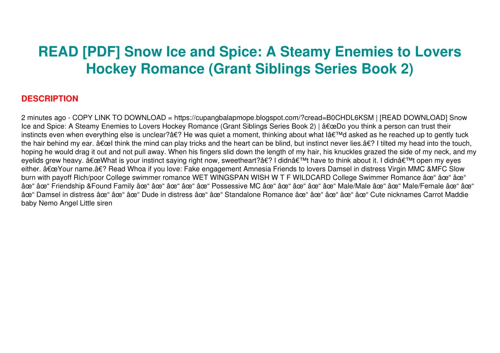 read pdf snow ice and spice a steamy enemies 2