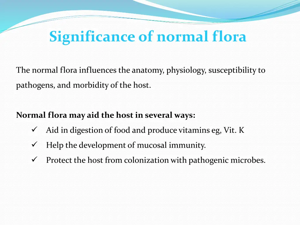 significance of normal flora