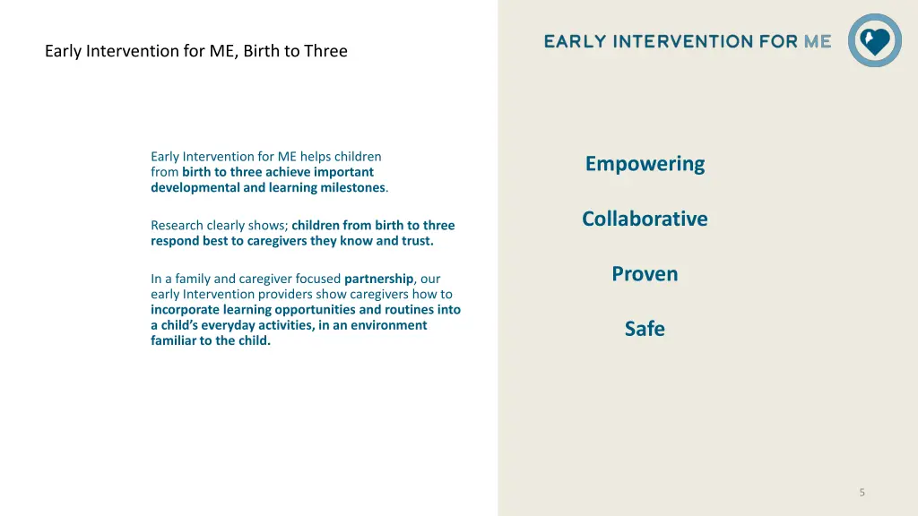 early intervention for me birth to three 1