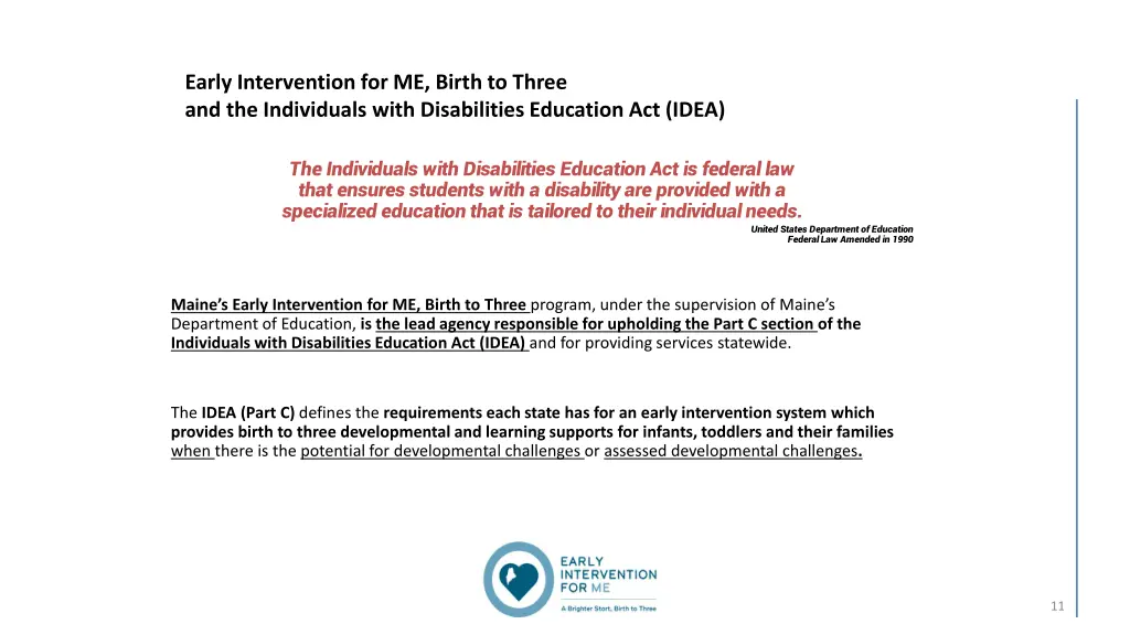 early intervention for me birth to three 2