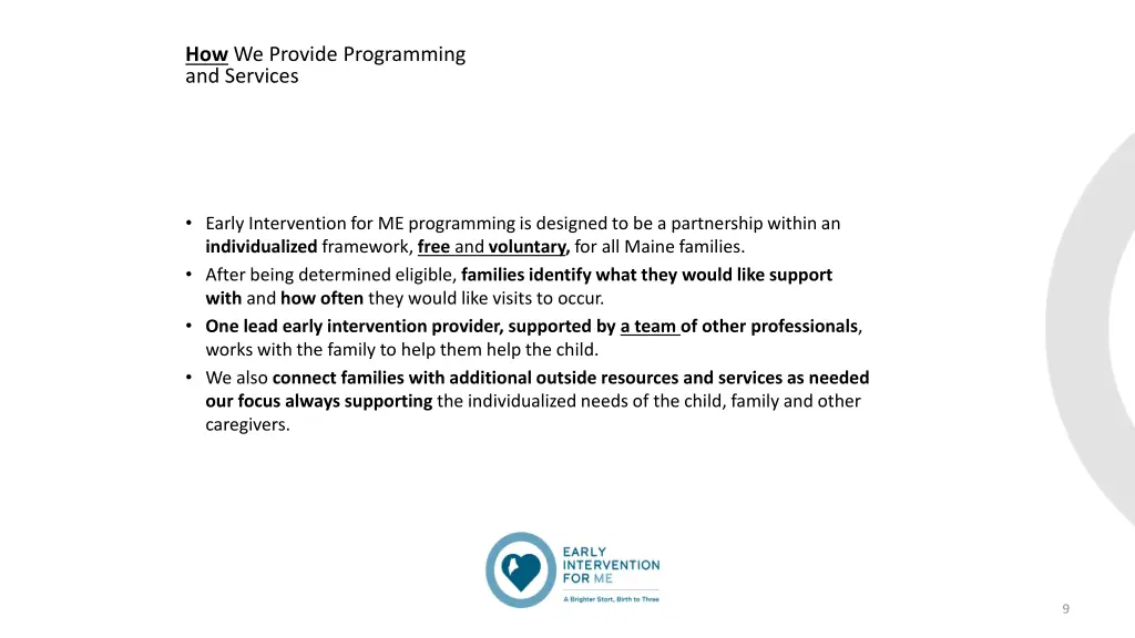 how we provide programming and services