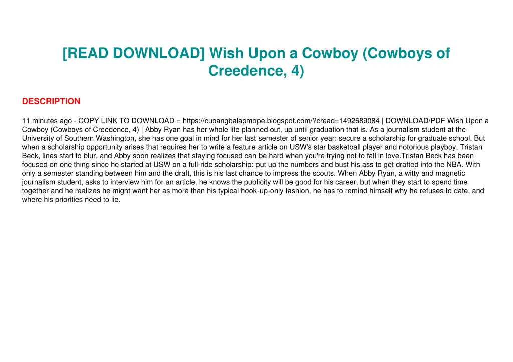 read download wish upon a cowboy cowboys 2