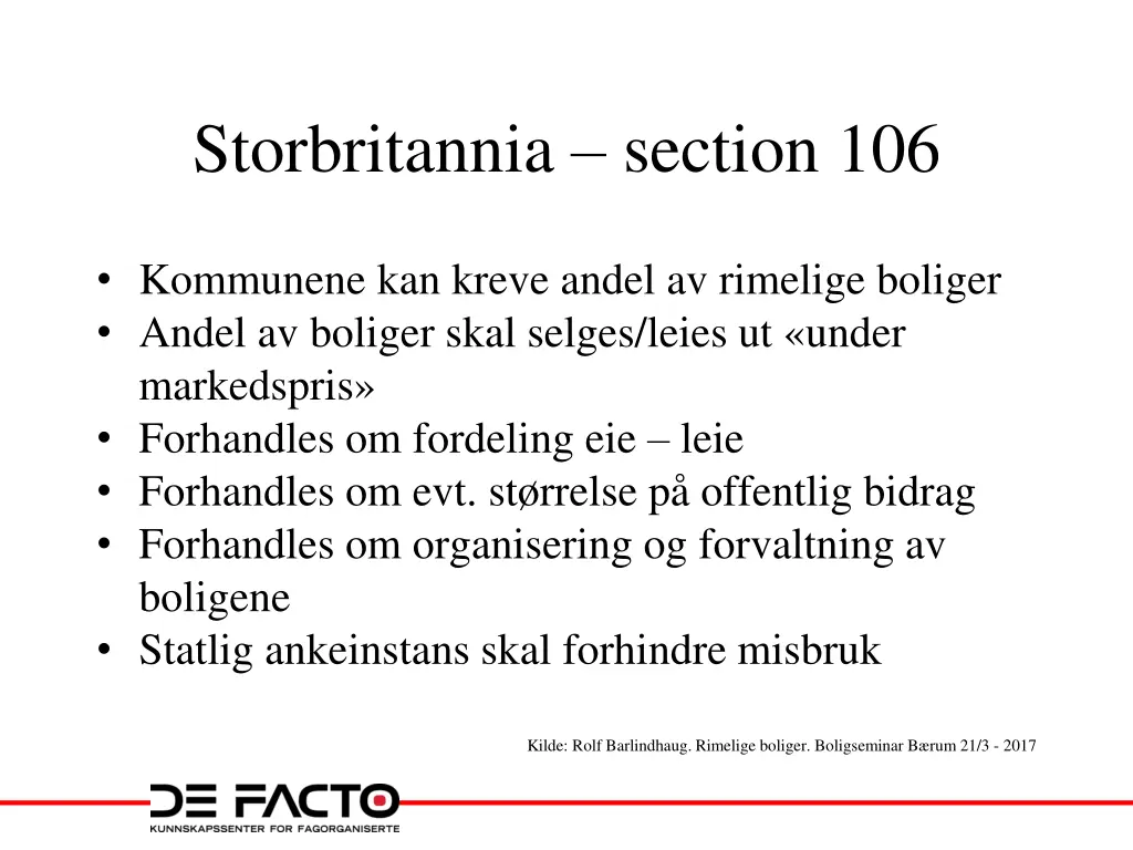 storbritannia section 106