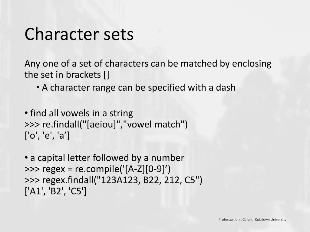 character sets