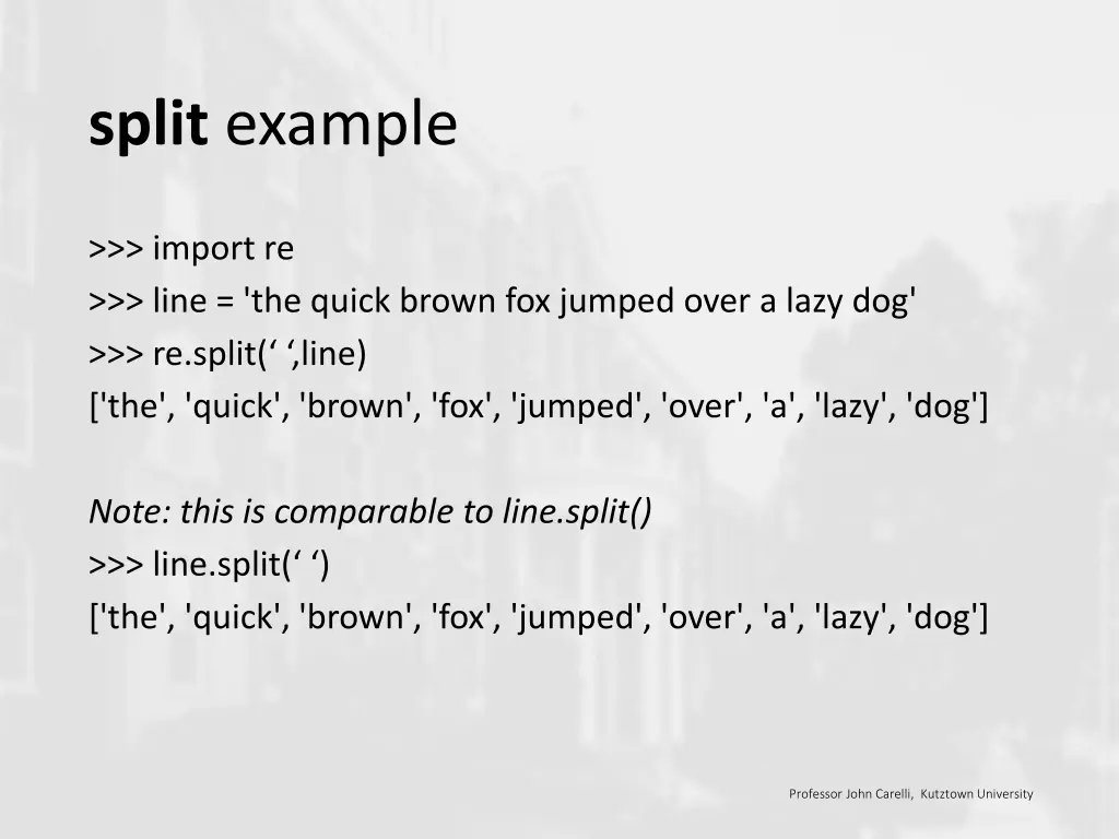split example