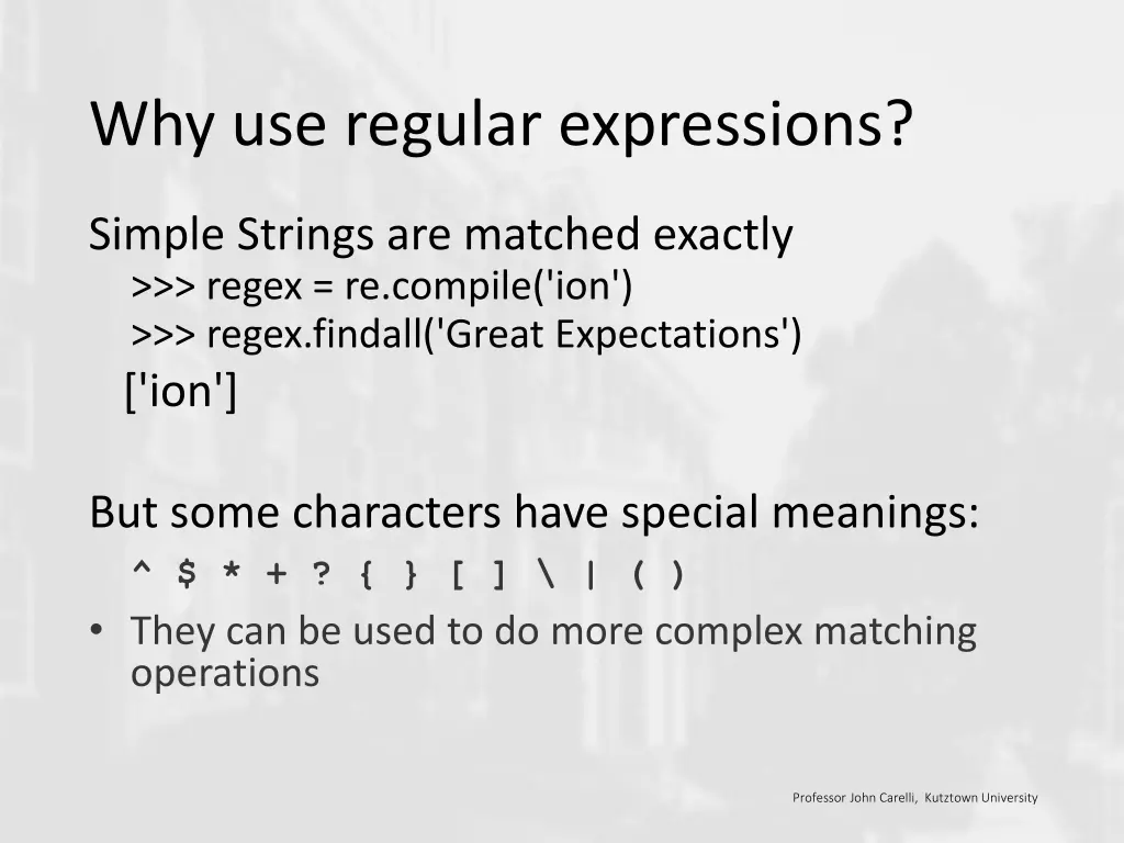 why use regular expressions