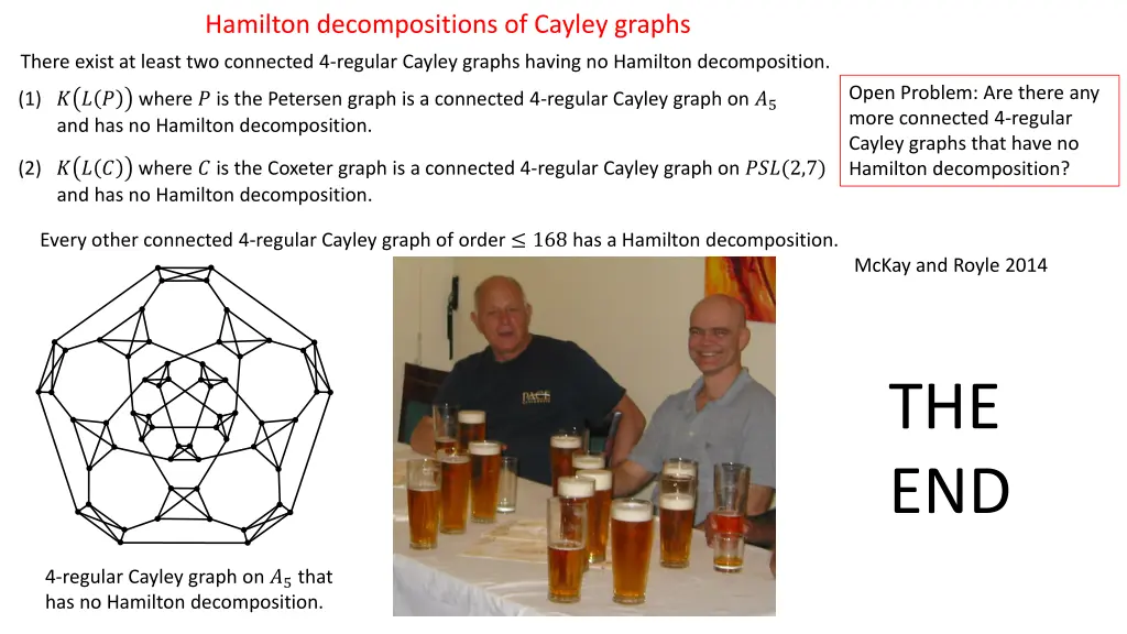 hamilton decompositions of cayley graphs 4