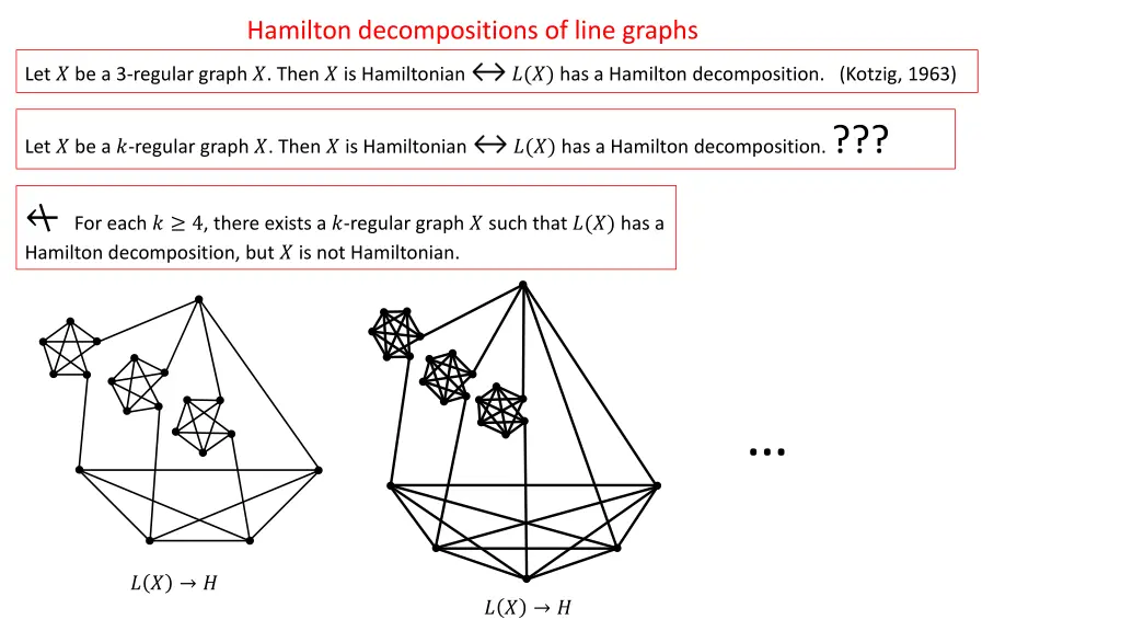 hamilton decompositions of line graphs