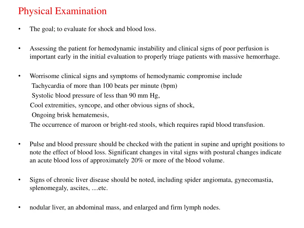 physical examination