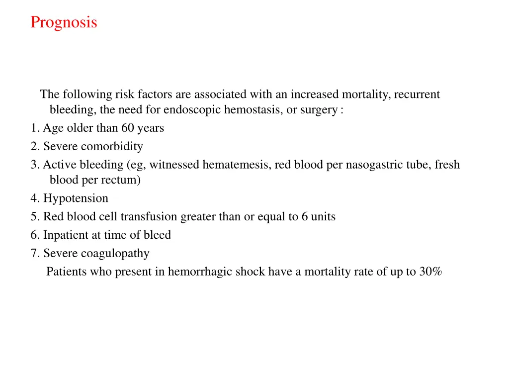 prognosis