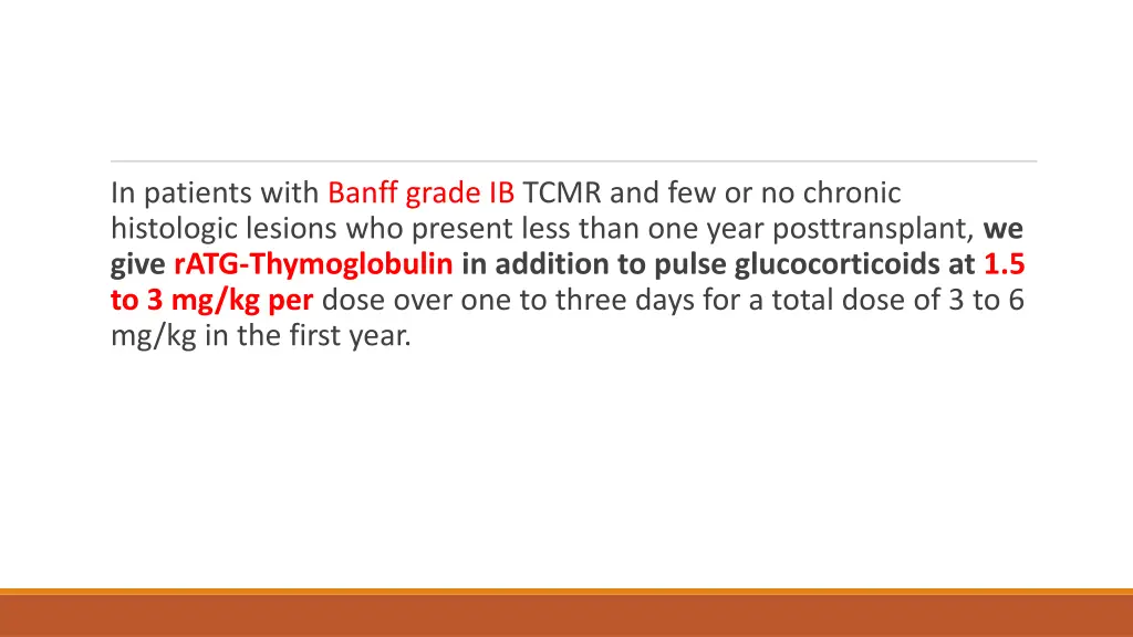 in patients with banff grade ib tcmr