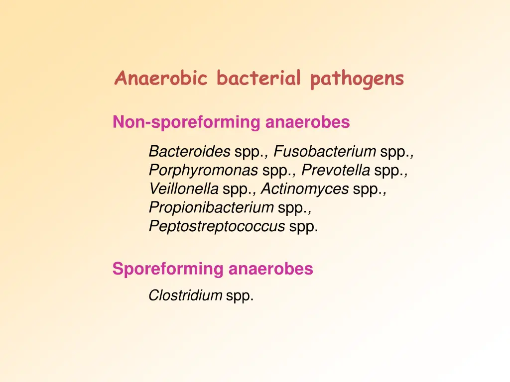 anaerobic bacterial pathogens