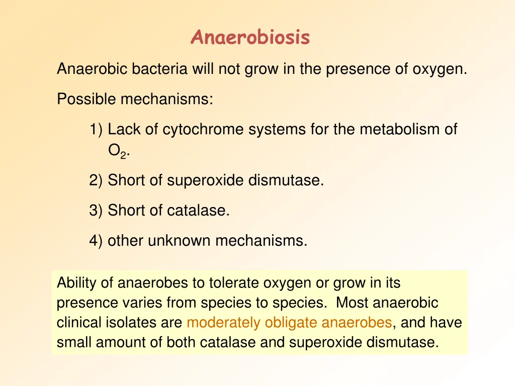 anaerobiosis