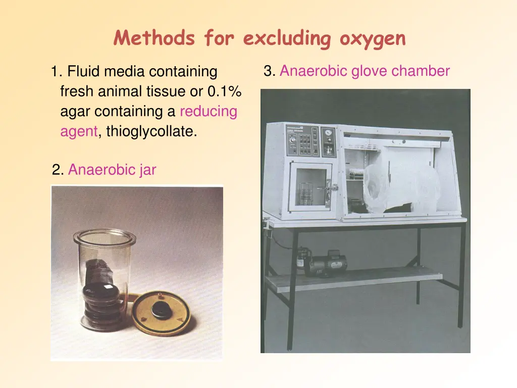 methods for excluding oxygen