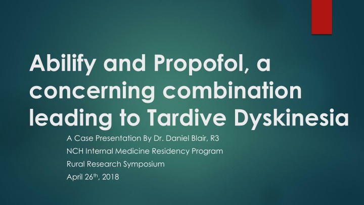 abilify and propofol a concerning combination