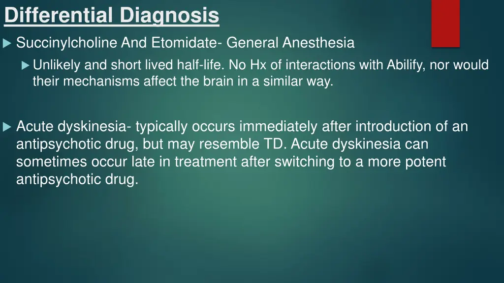 differential diagnosis