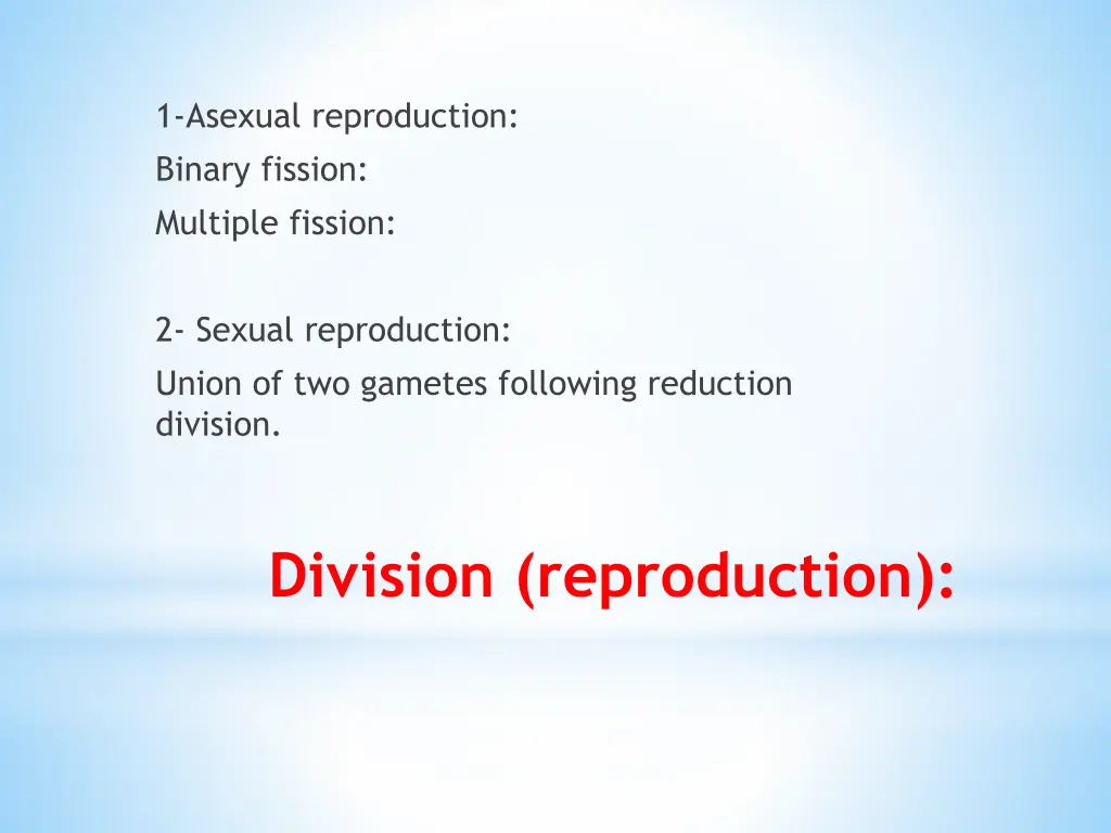 1 asexual reproduction binary fission multiple