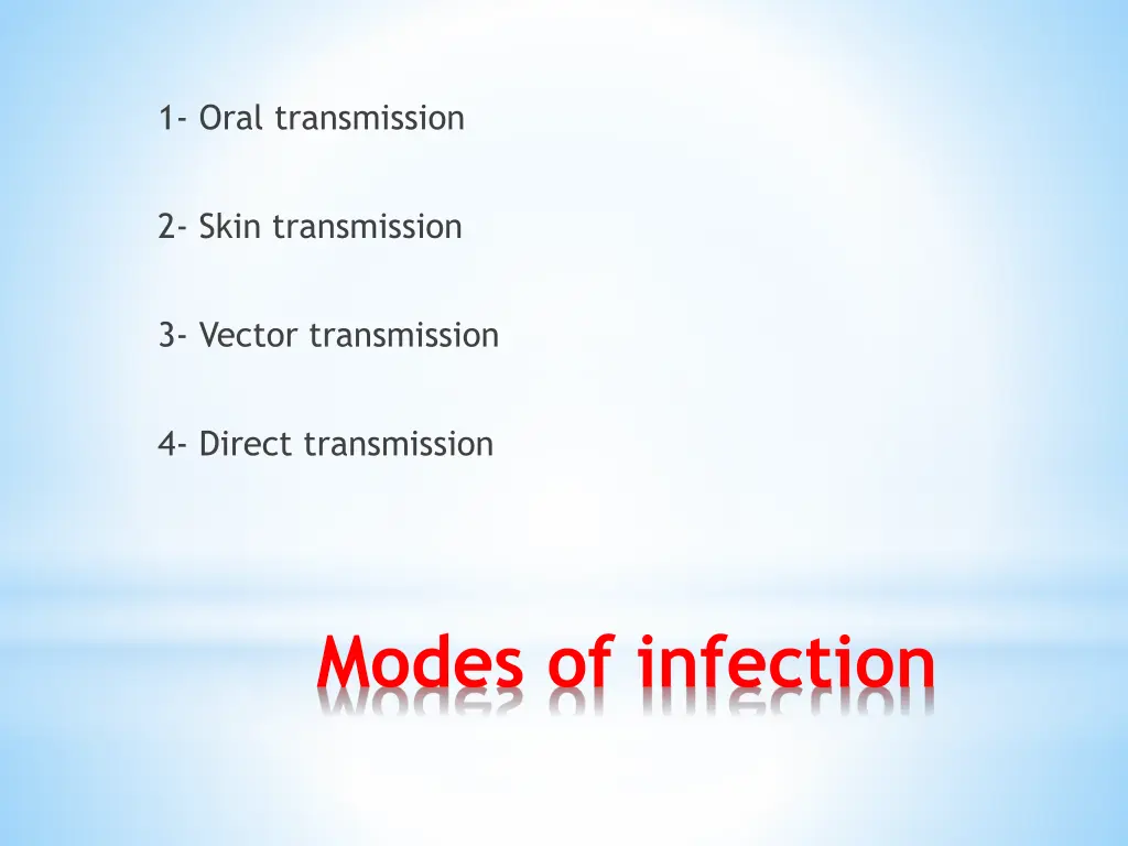 1 oral transmission