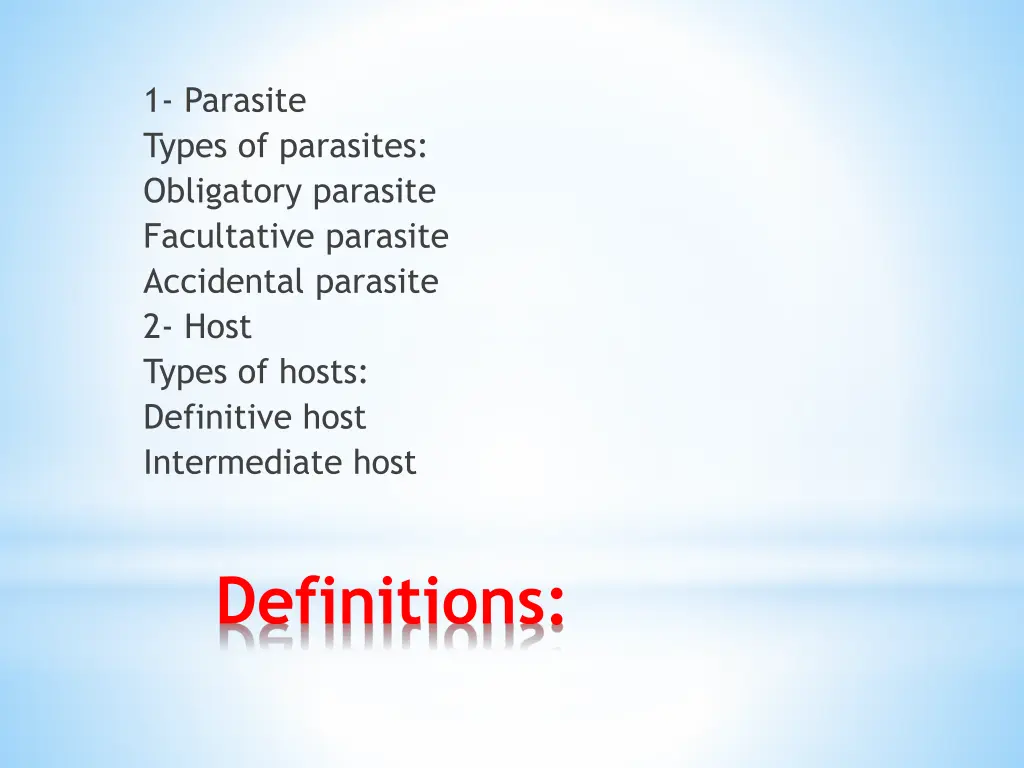 1 parasite types of parasites obligatory parasite