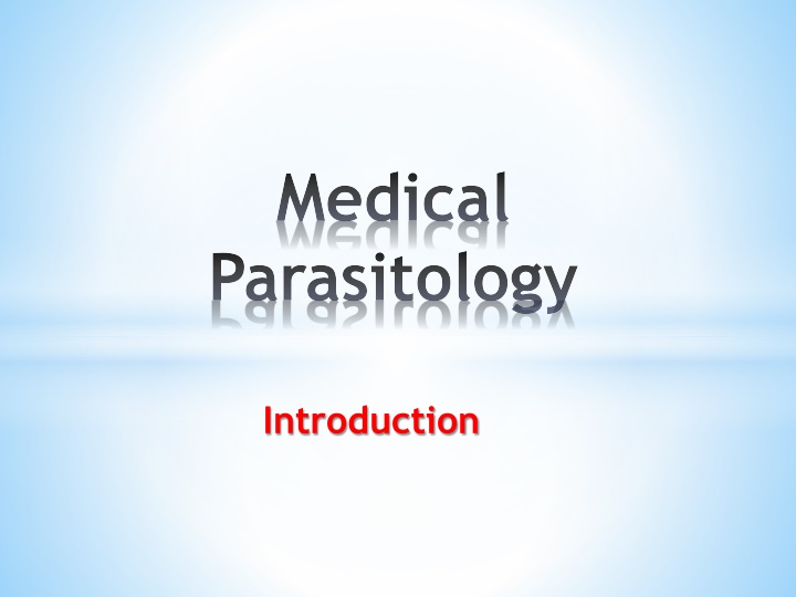 medical parasitology