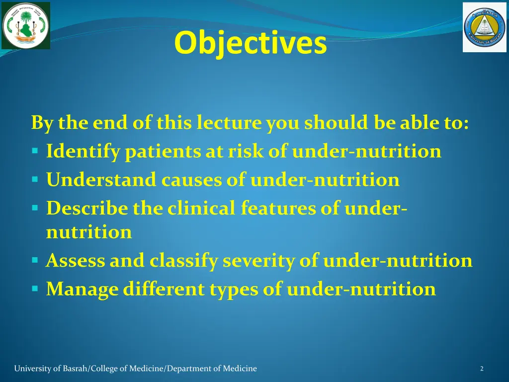 objectives