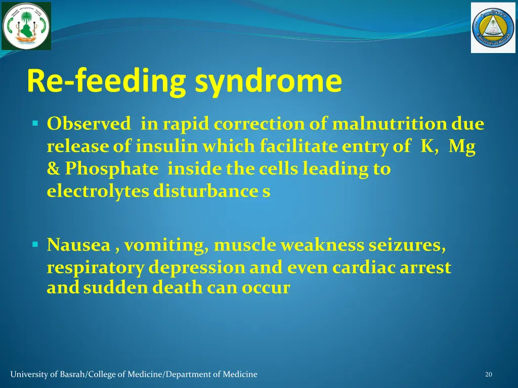 re feeding syndrome