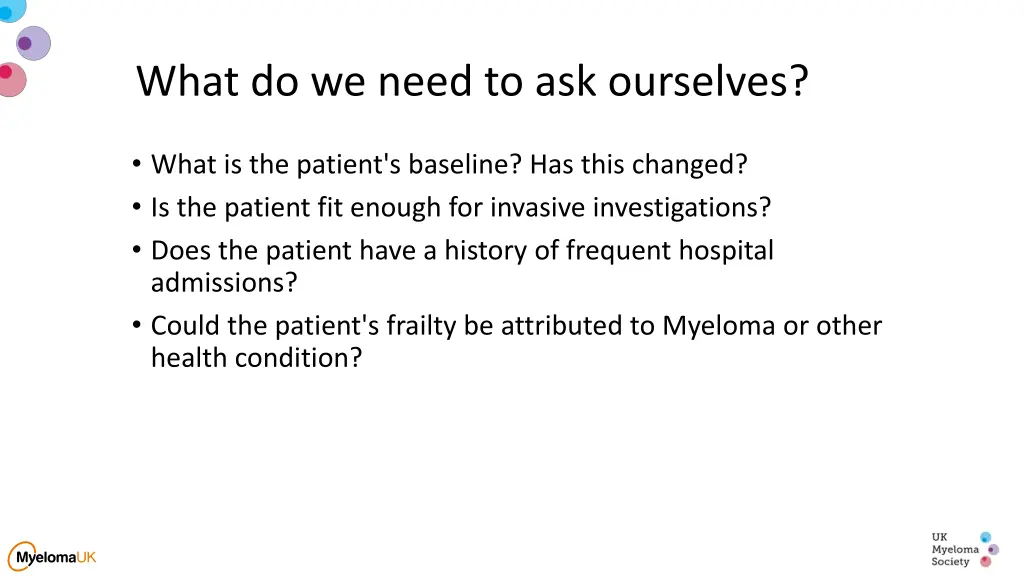 what do we need to ask ourselves