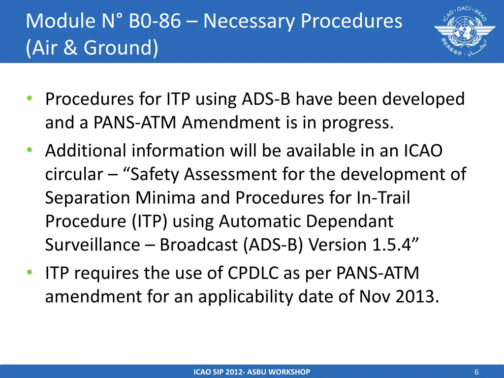 module n b0 86 necessary procedures air ground