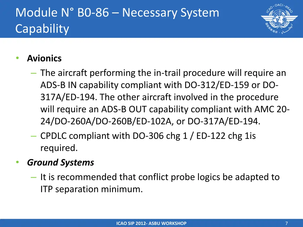 module n b0 86 necessary system capability