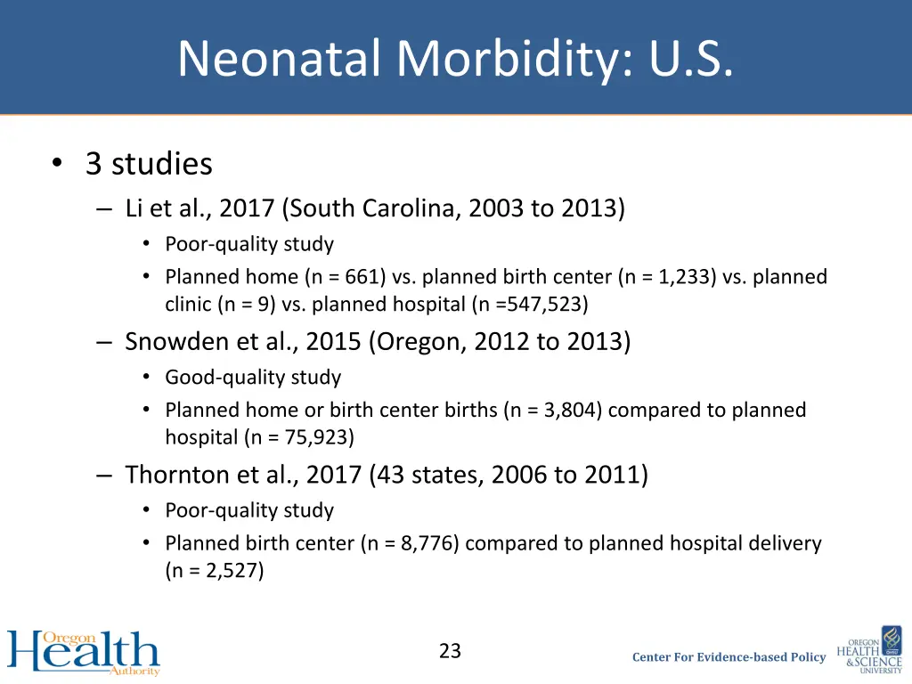 neonatal morbidity u s
