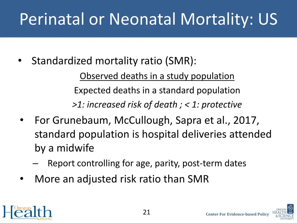 perinatal or neonatal mortality us