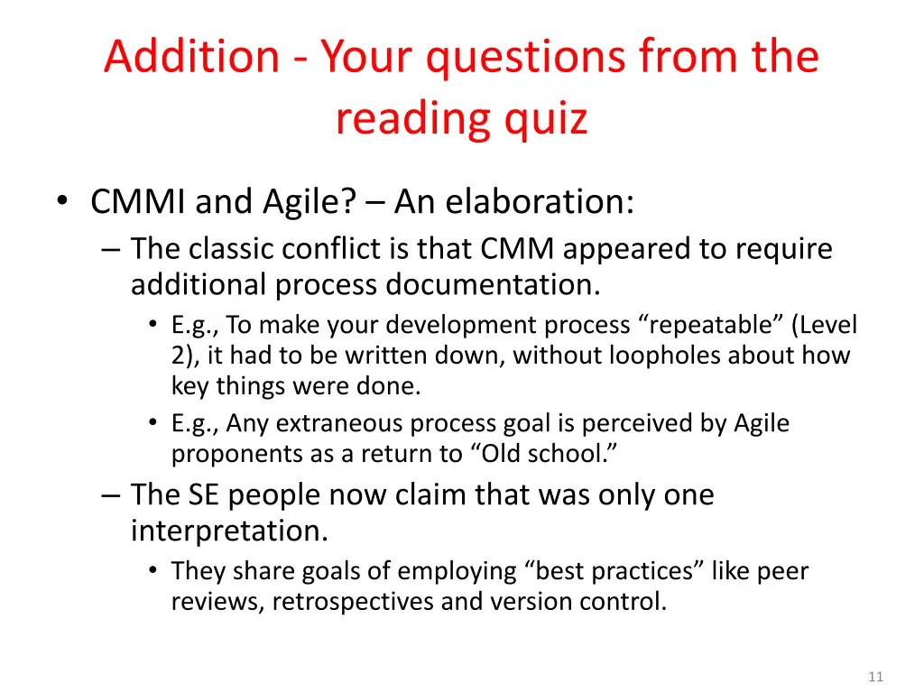 addition your questions from the reading quiz
