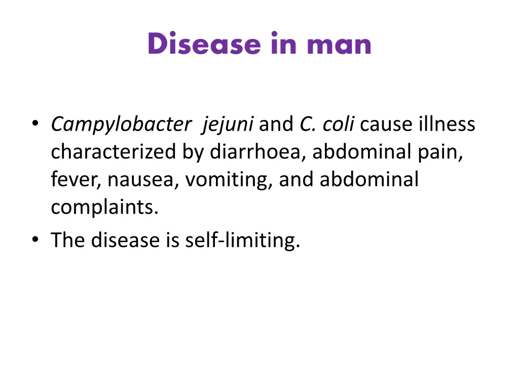 disease in man