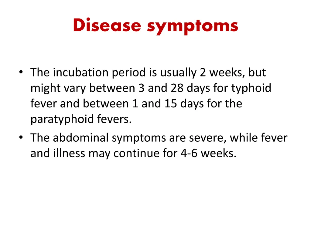 disease symptoms