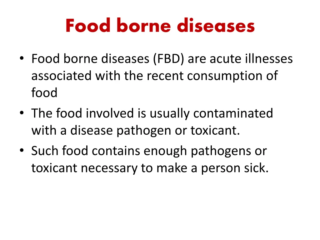 food borne diseases 1