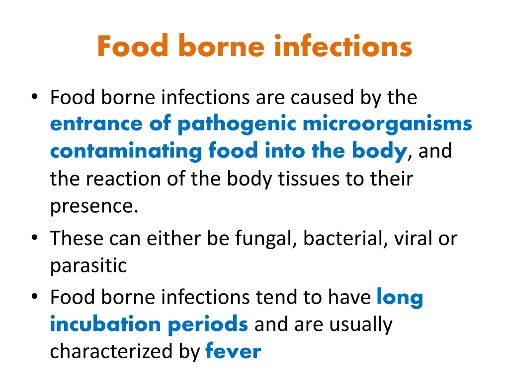 food borne infections