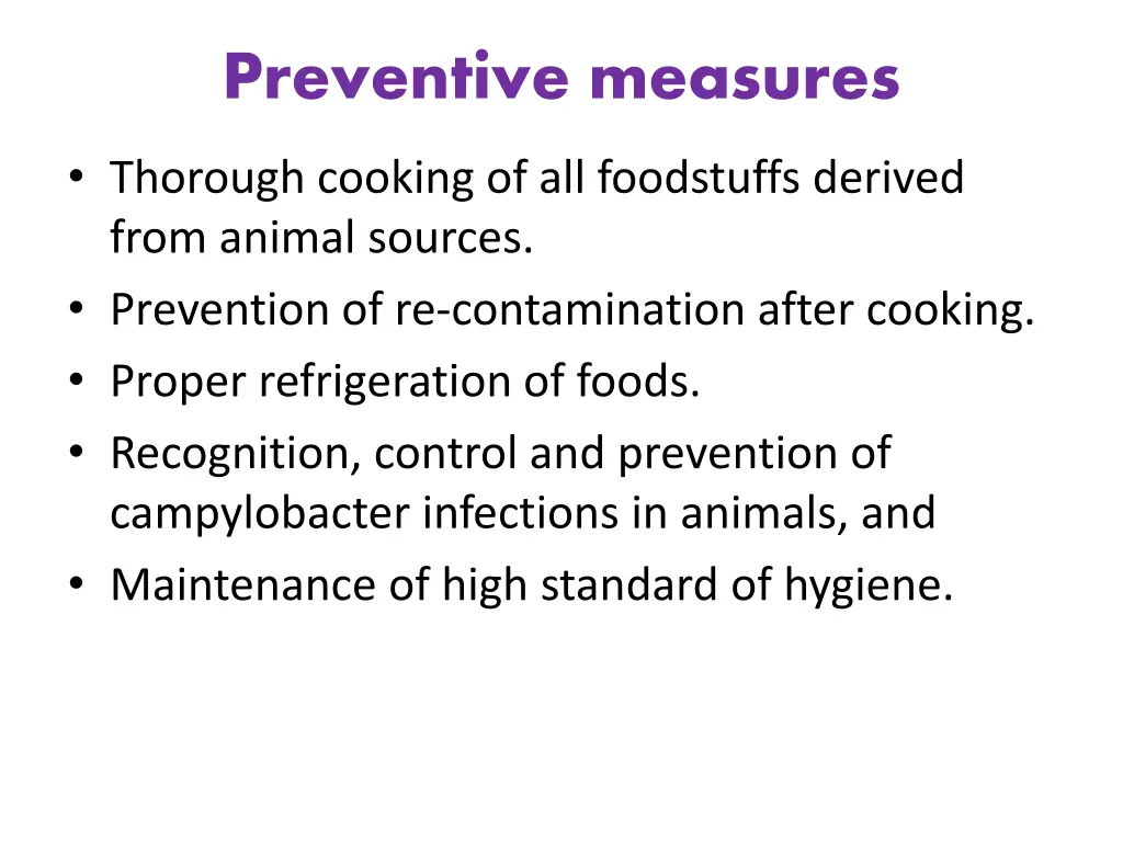 preventive measures