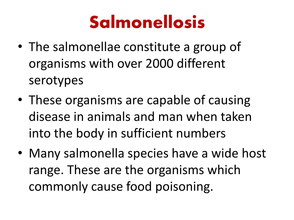 salmonellosis