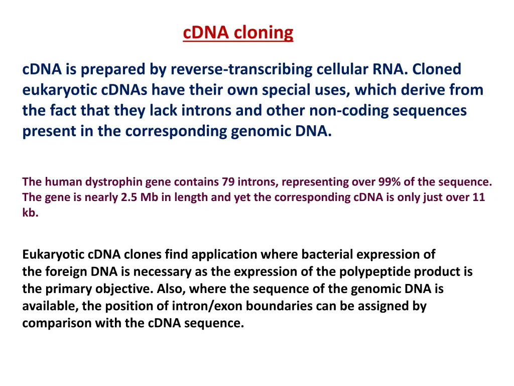 cdna cloning