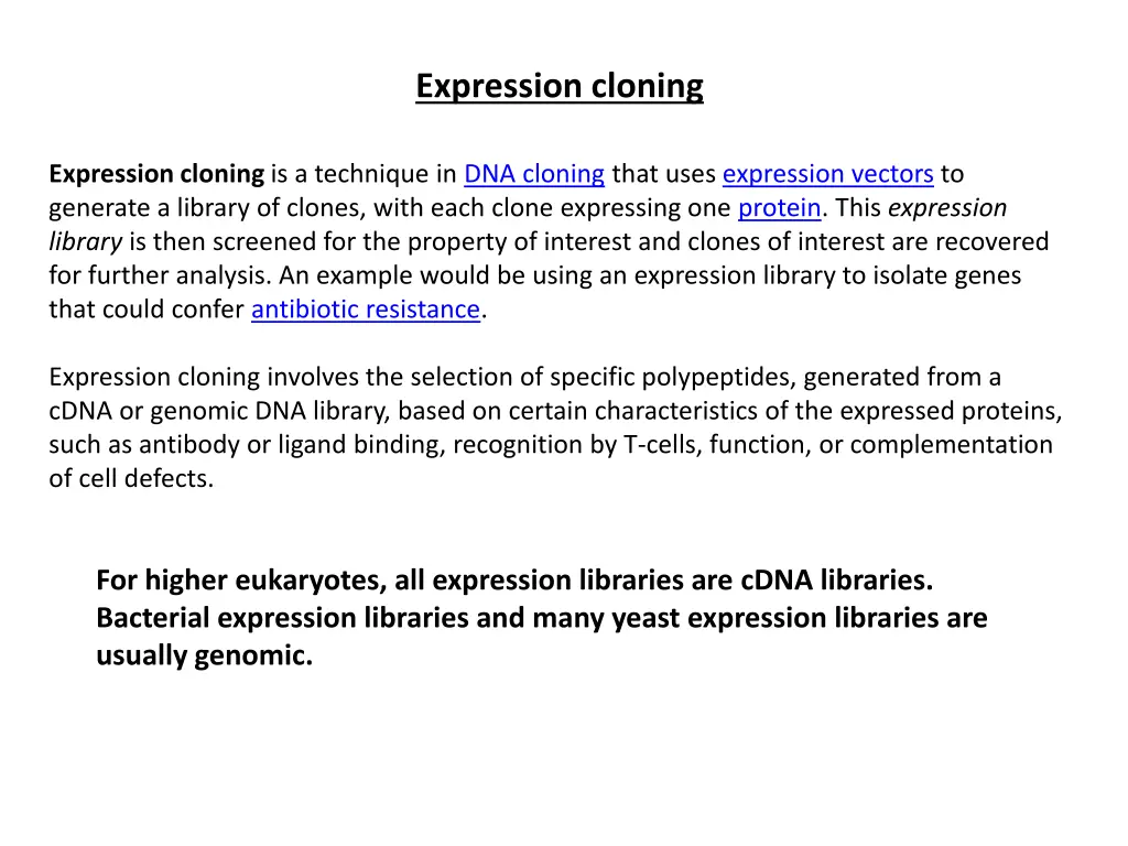 expression cloning