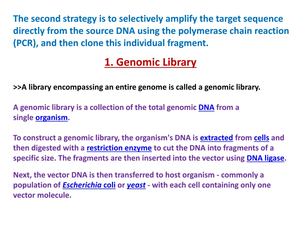 the second strategy is to selectively amplify