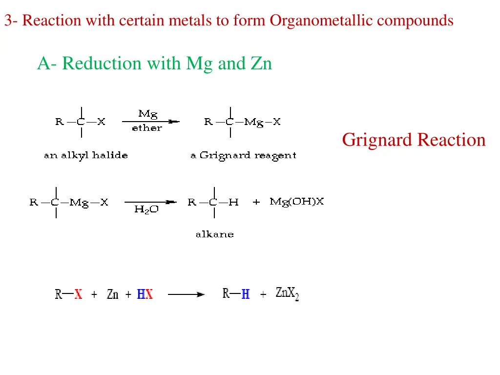 3 reaction with certain metals to form