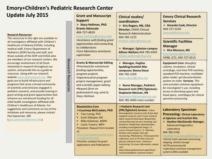 emory children s pediatric research center update