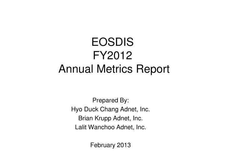eosdis fy2012