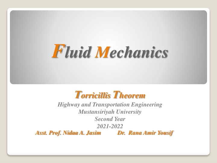 f luid mechanics