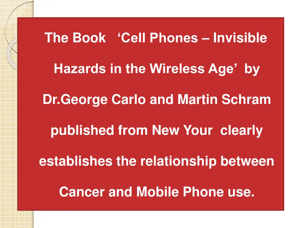 the book cell phones invisible