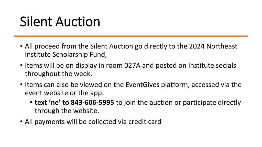 silent auction silent auction